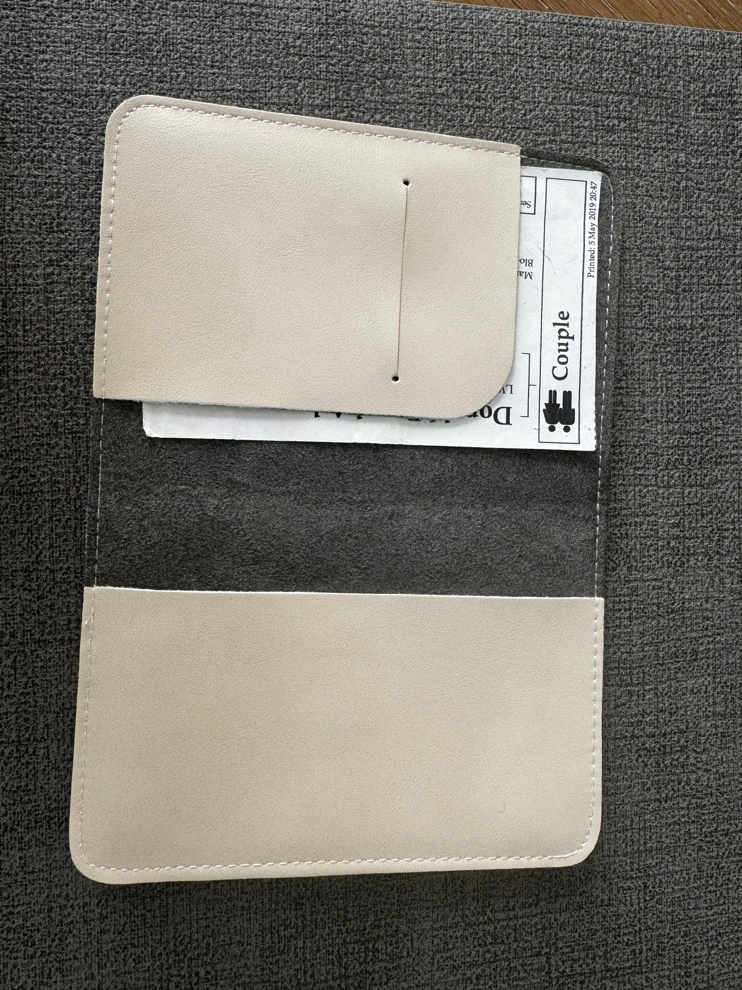Temple Name Holder - Leather inside pocket