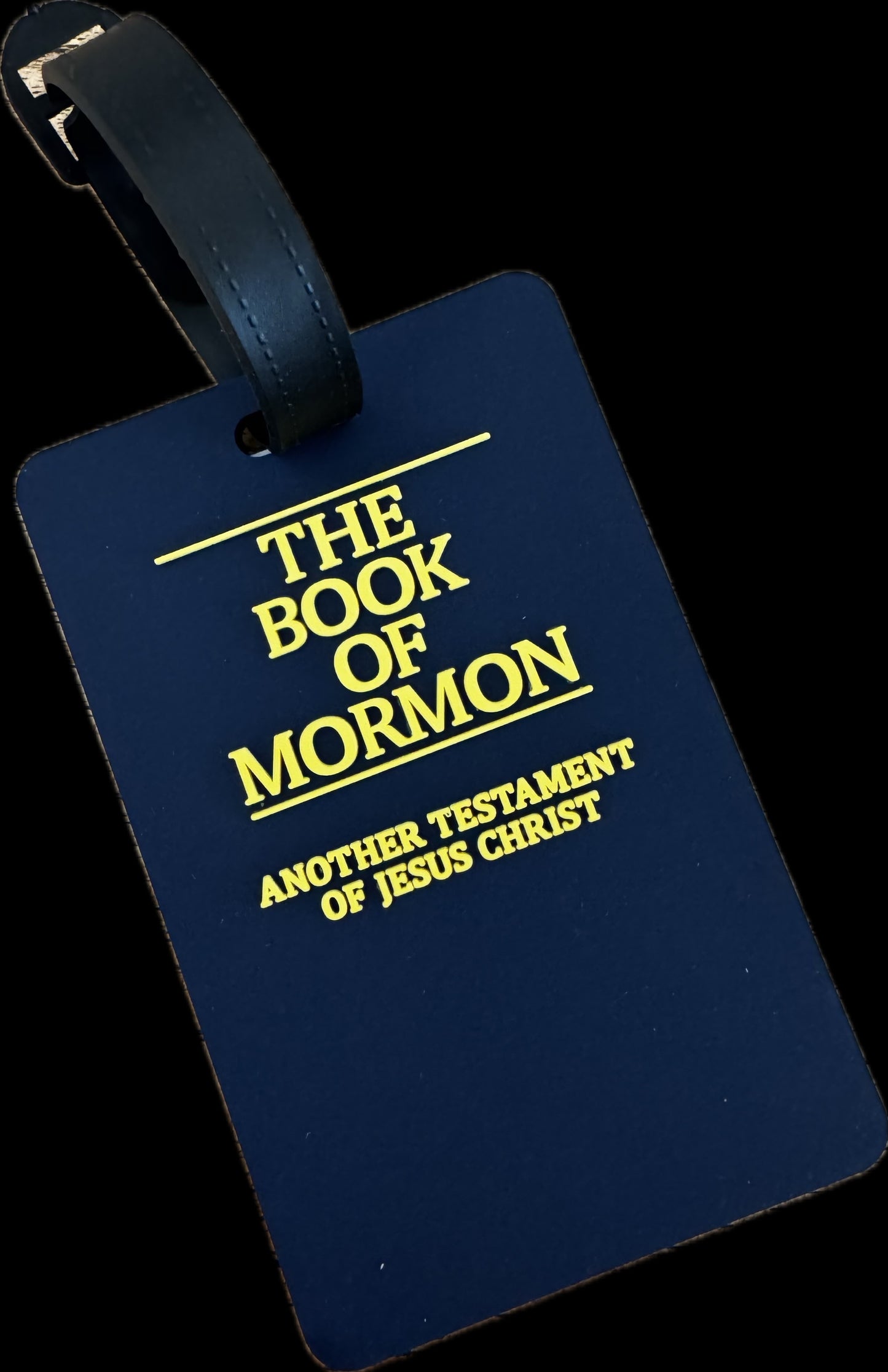 Book of Mormon Luggage Tag Blue