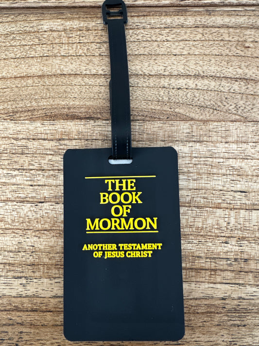 Book of Mormon Luggage Tag Black