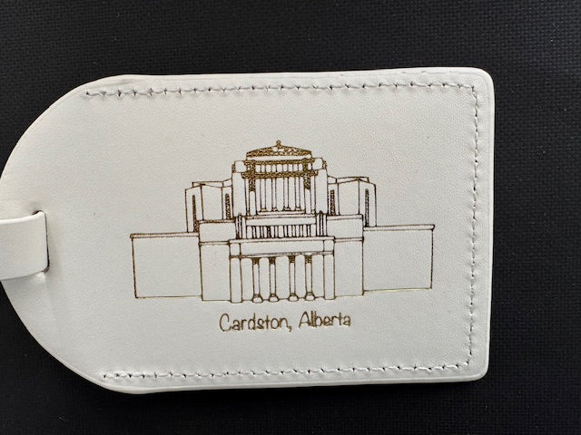 Cardston Temple Luggage tag